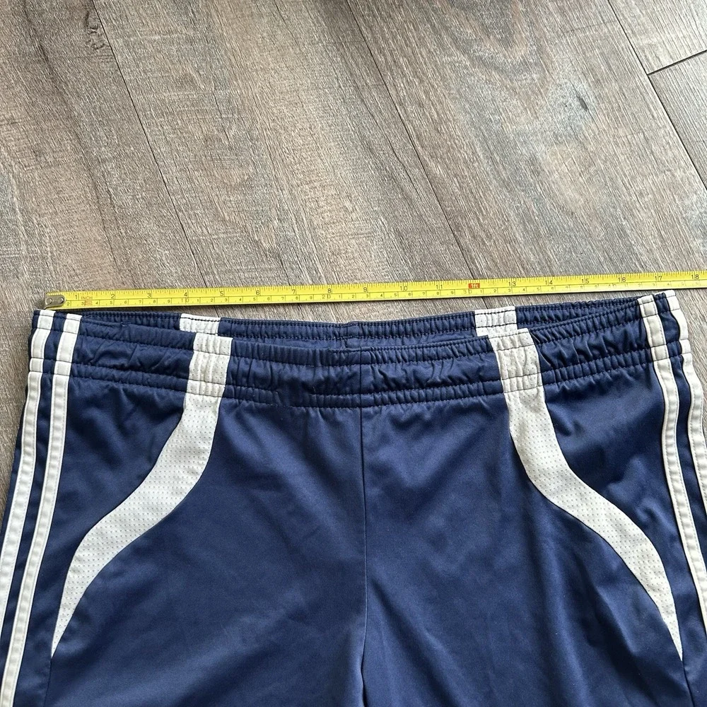 Adidas ClimaCool Athletic Shorts Navy 3-Stripe Mens Soccer Gym Vintage